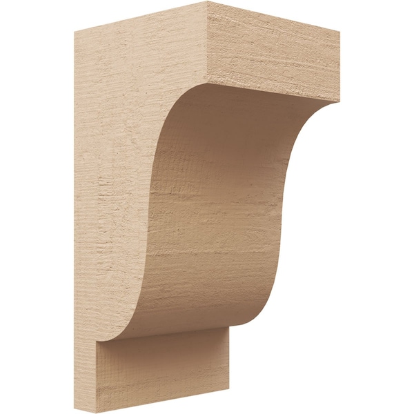 Ekena Millwork 10"W x 10"D x 20"H Wide Newport Rough Cedar Woodgrain TimberThane Corbel, Primed Tan CORUR10X10X20NEWRCPR - main
